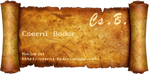Cserni Bodor névjegykártya